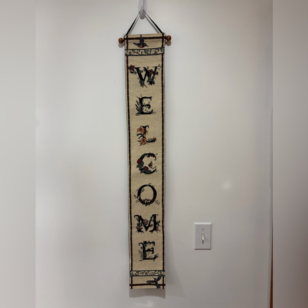 Welcome Wall Hanging with Floral Accents